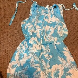 Blue and White Floral Dress